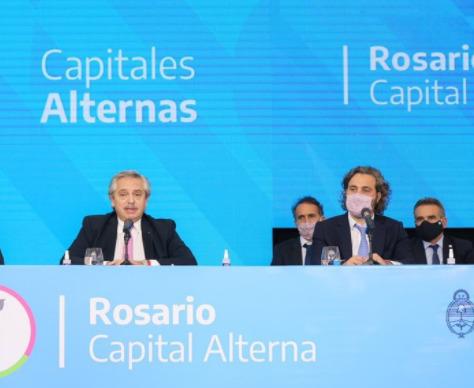 Fernández visitó Rosario y se anunciaron obras para Santa Fe