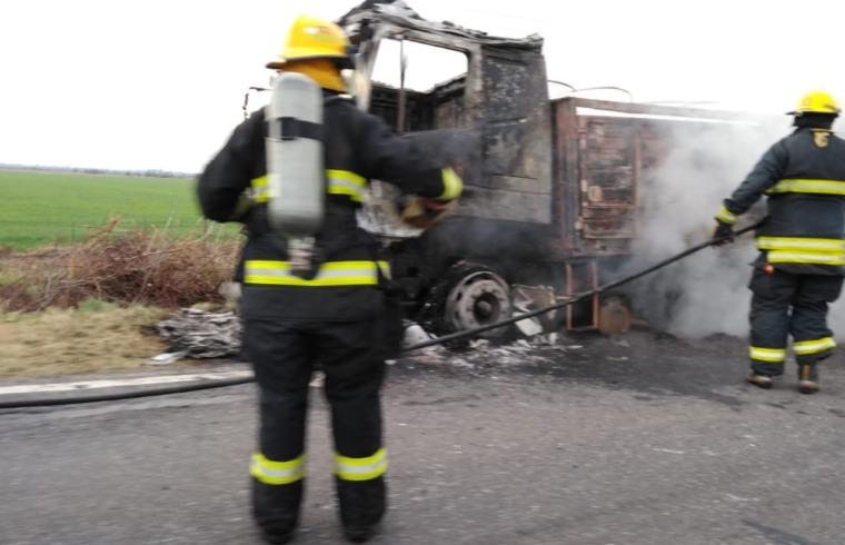 Incendio camion