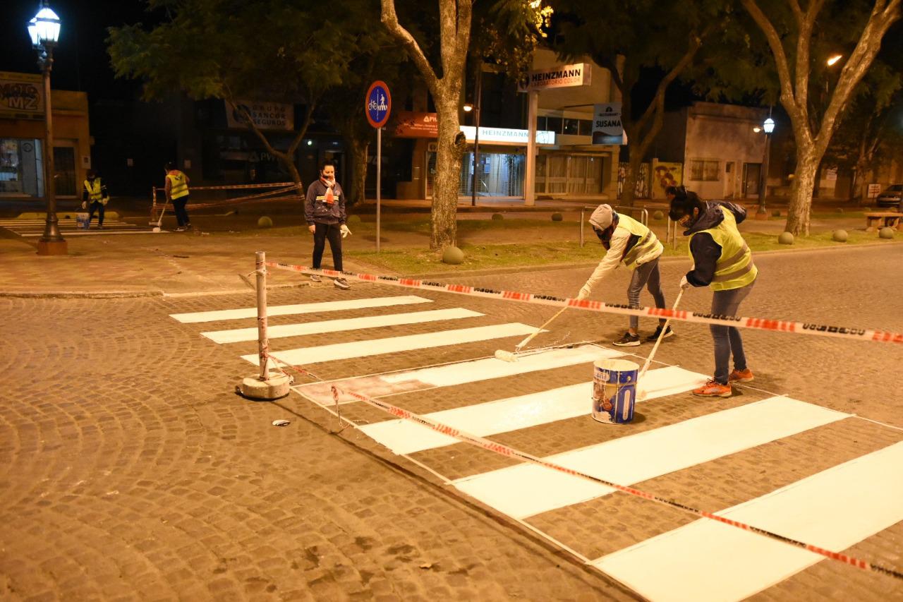 demarcación de los cruces peatonales - 