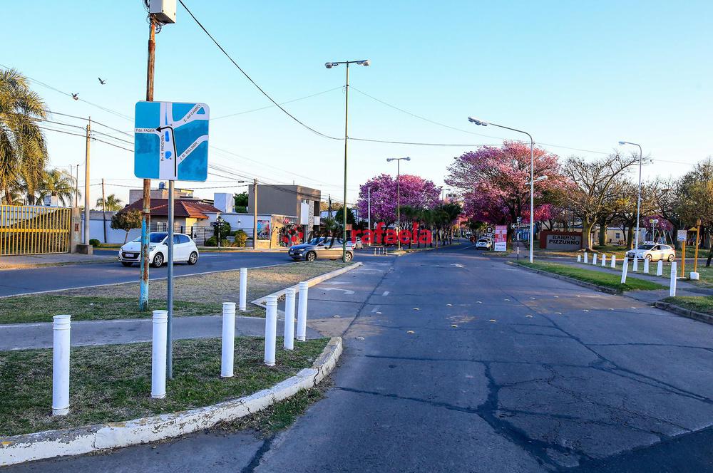 Intersección de las calles Fader y Bv Yrigoyen - Antes de la rotonda 