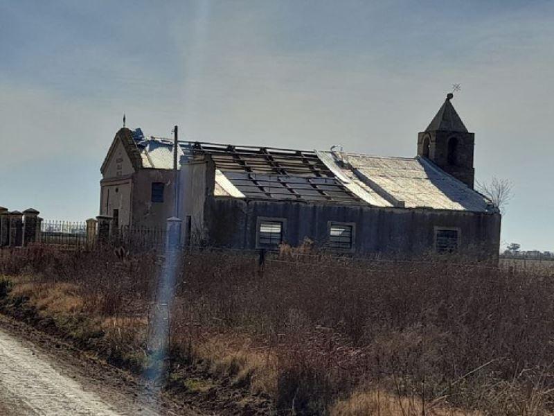 Capilla Vottero sin las chapas del techo