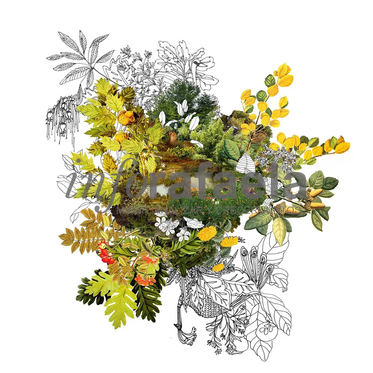 Julia-romano---paisaje_69_-Cambios-de-estado-2021---60x60cm-Collage digital. Impresión inkjet sobre papel de algodón.