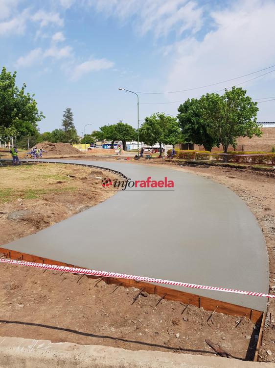 comenzó la construcción y pavimentación de la rotonda de Fader e Yrigoyen