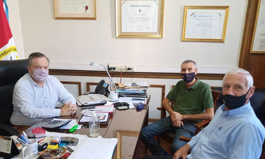 El senador y los intendentes de San Cristóbal y Suardi, respectivamente, repasaron gestiones en marcha ante el Gobierno Provincial y proyectos para ambas ciudades del departamento.